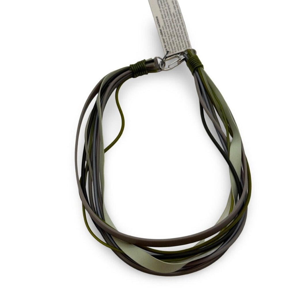 Frank Ideas Green Rubber Necklace NWT - Picture 5 of 10